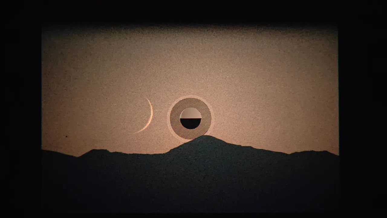 The moon the day after the eclipse